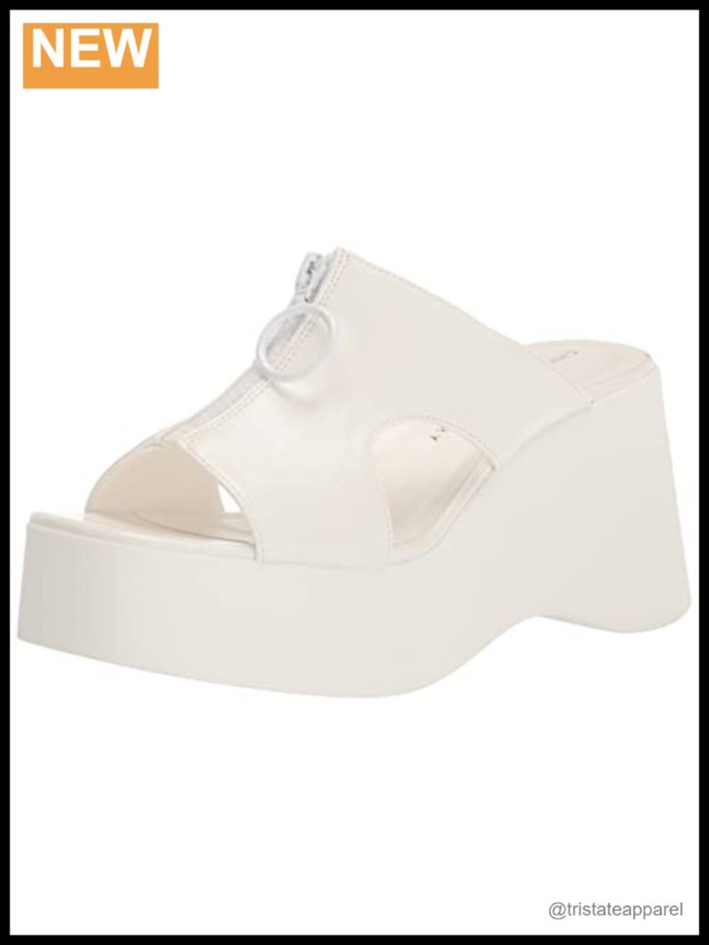 Faux Leather Platform Wedge Sandals with Ankle Strap and Slip Resistant Sole